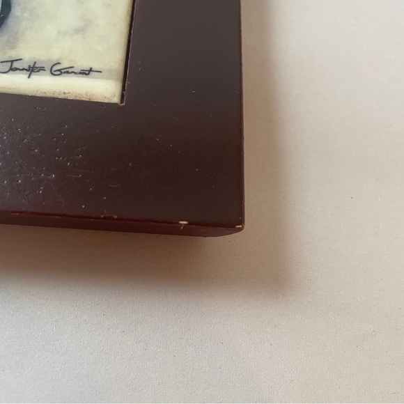 Jennifer Garant ‘Fat Chef’ Tile Trivet Wood Frame Decor - Picture 14 of 15